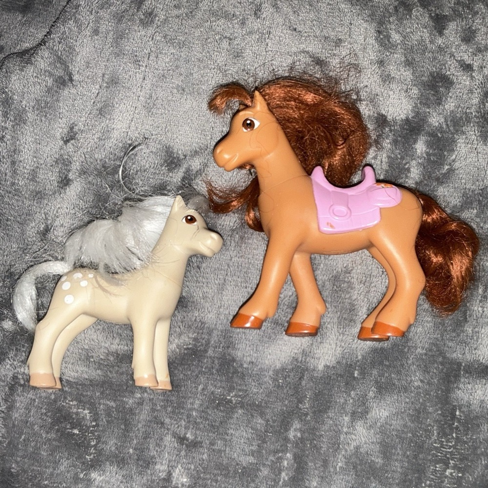 Dora the Explorer Pony Horse Lot of 2  Brushable Mane‎ Tail Ponies Vintage 2005
